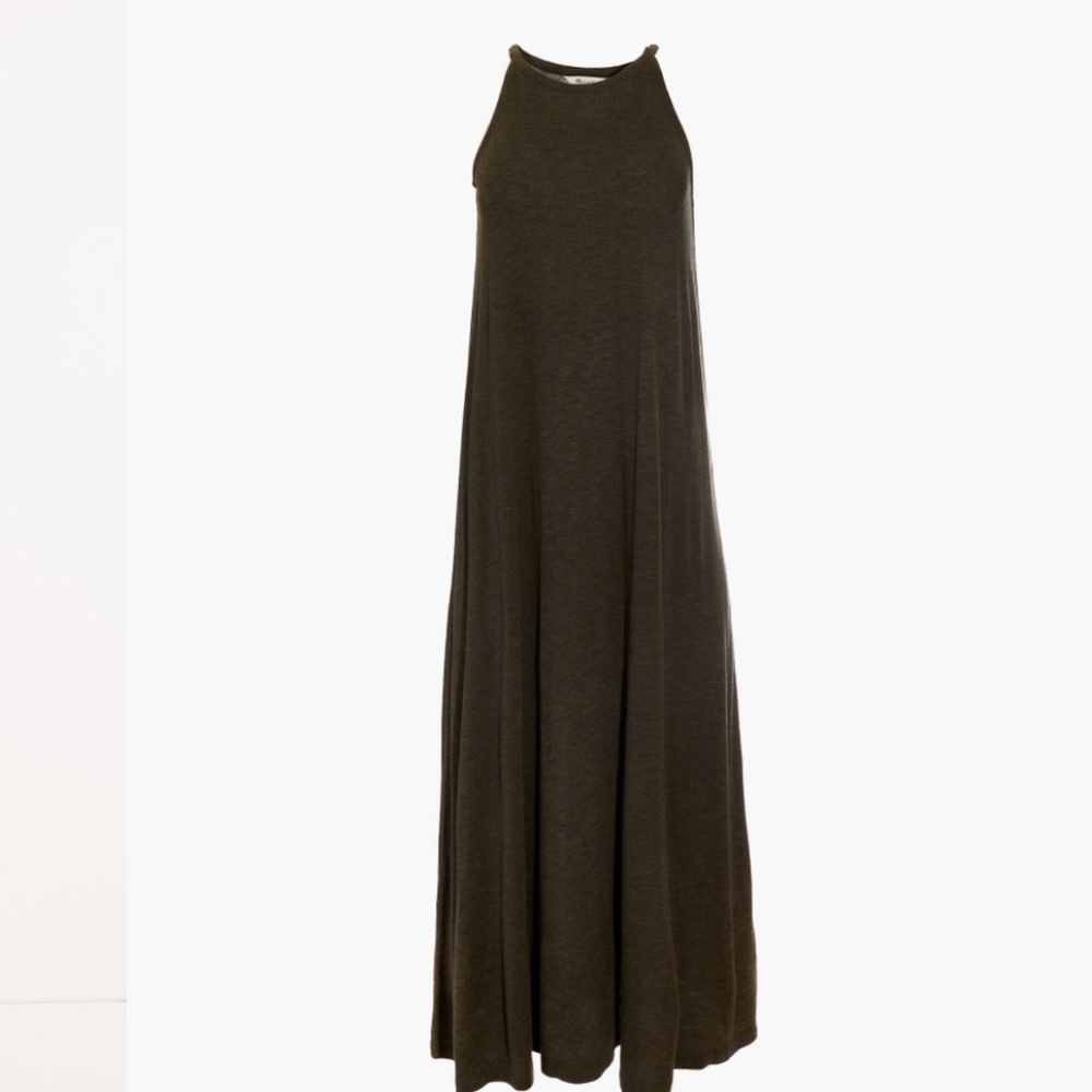 Madewell Knit Cami Midi Dress in Dried Olive Size Small - Picture 4 of 8